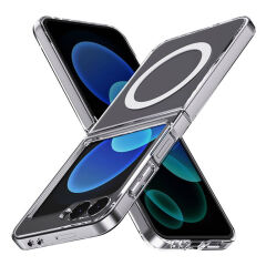 Samsung Galaxy Z Flip 6 Kılıf Nitro Anti Shock Darbe Emici Köşe Korumalı Şeffaf Silikon Kapak Şeffaf