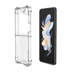 Samsung Galaxy Z Flip 6 Kılıf Nitro Anti Shock Darbe Emici Köşe Korumalı Şeffaf Silikon Kapak Şeffaf
