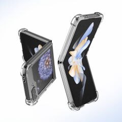 Samsung Galaxy Z Flip 6 Kılıf Nitro Anti Shock Darbe Emici Köşe Korumalı Şeffaf Silikon Kapak Şeffaf