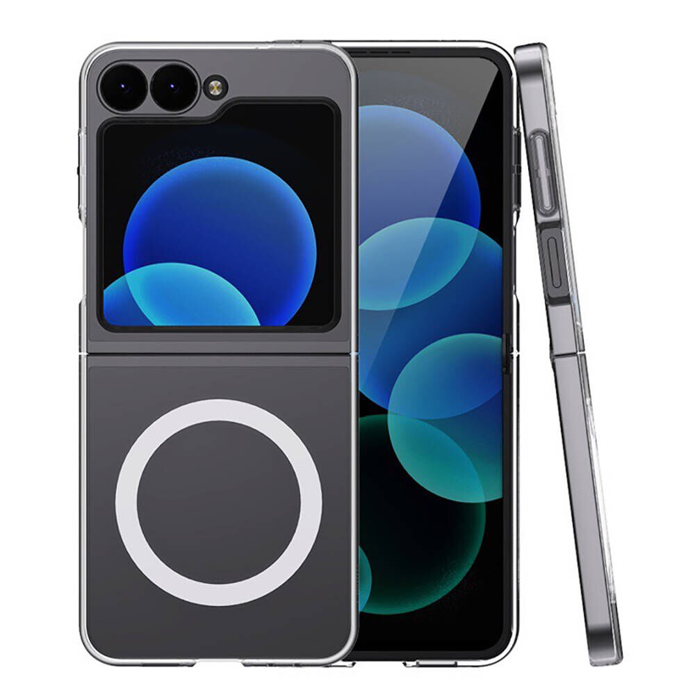 Samsung Galaxy Z Flip 6 Kılıf Nitro Anti Shock Darbe Emici Köşe Korumalı Şeffaf Silikon Kapak Şeffaf