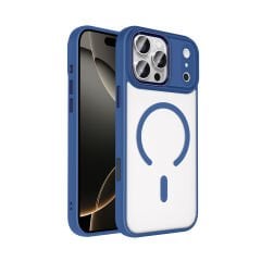 iPhone 17 Pro Max Kılıf Wireless Şarj Özellikli Krom M-safe Silikon Kapak
