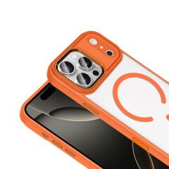 iPhone 17 Pro Max Kılıf Wireless Şarj Özellikli Krom M-safe Silikon Kapak