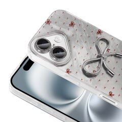 iPhone 16 Kılıf Kamera Korumalı Figürlü Ponti Silikon Kapak