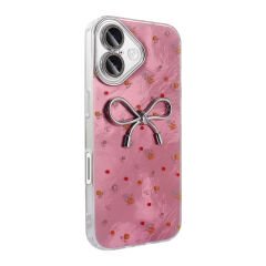 iPhone 16 Kılıf Kamera Korumalı Figürlü Ponti Silikon Kapak Beyaz