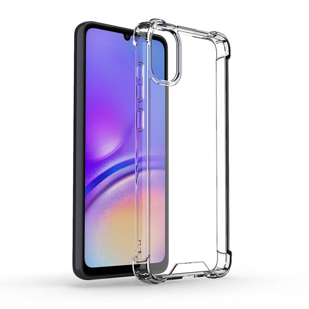 Samsung Galaxy A05 Kılıf Nitro Anti Shock Darbe Emici Köşe Korumalı Şeffaf Silikon Kapak Renksiz