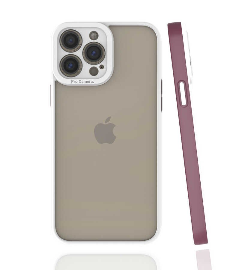 iPhone 13 Pro Max Kılıf Mima Kapak Mürdüm