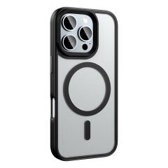 iPhone 16 Pro Kılıf Mat Arka Yüzey Wireless Şarj Özellikli Flet Magsafe Kapak