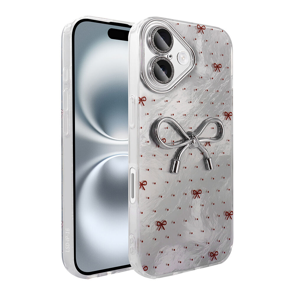 iPhone 16 Plus Kılıf Kamera Korumalı Figürlü Ponti Silikon Kapak Açık Mavi