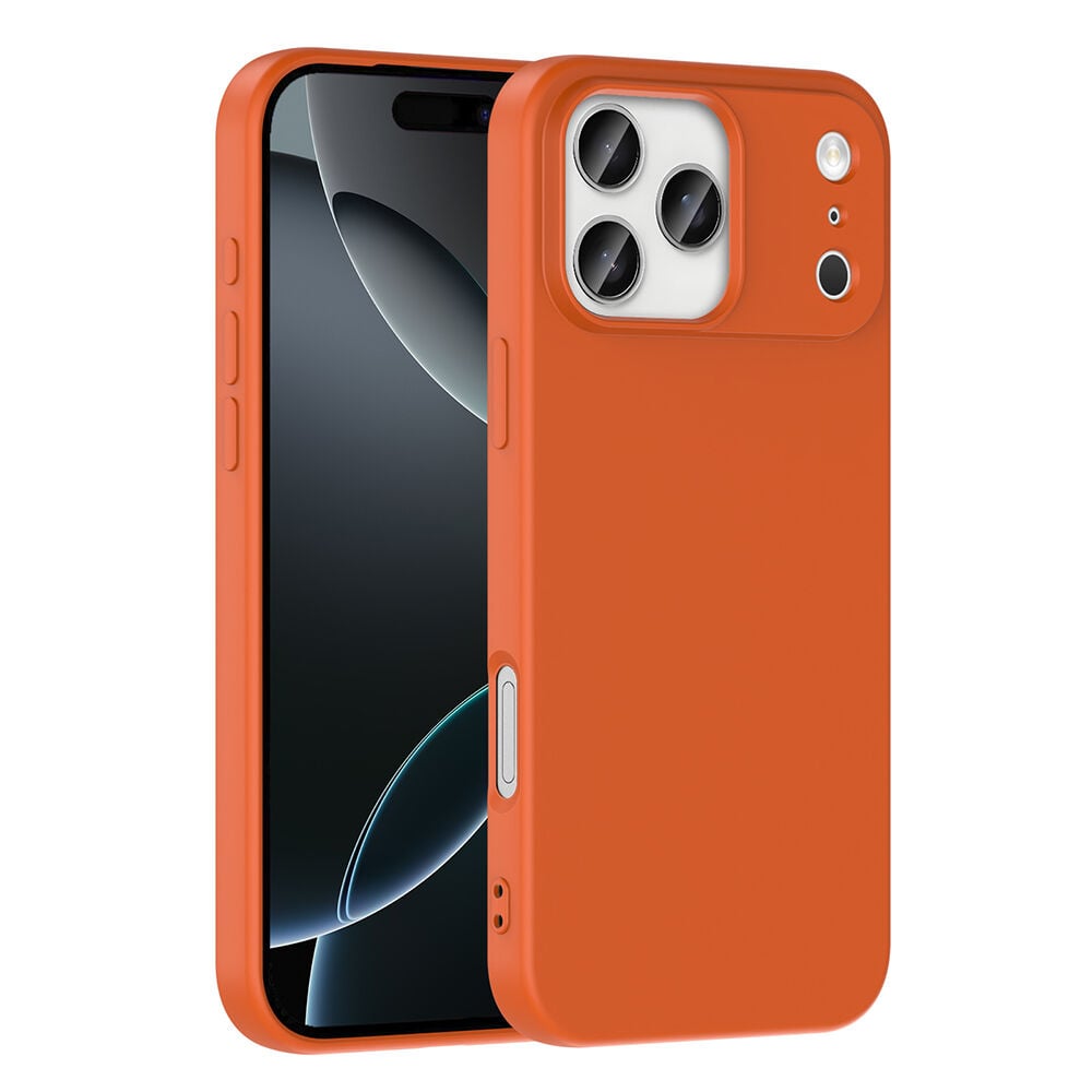 iPhone 17 Pro Max Kılıf Kamera Korumali Mara Lansman Kapak Turuncu