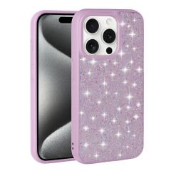 iPhone 15 Pro Kılıf Parlak Taşlı Tasarım Pırlanta Kapak