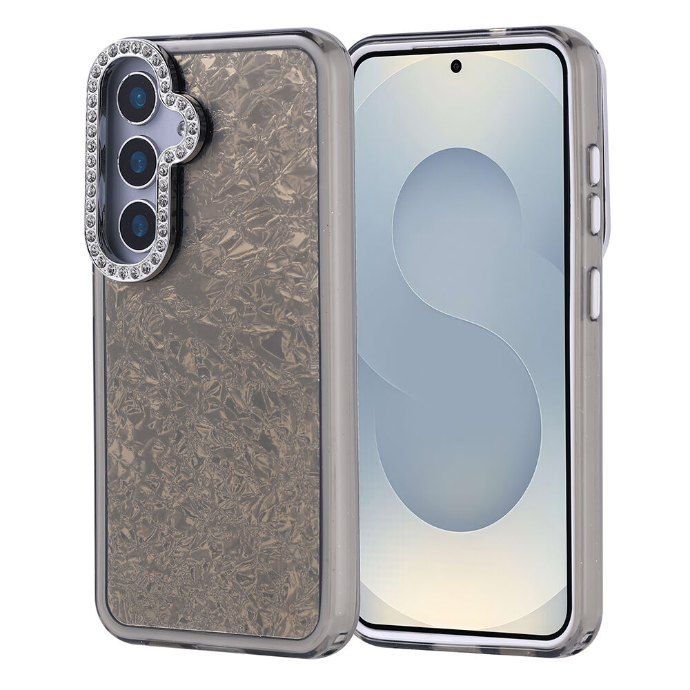 Samsung Galaxy S25 Kılıf Taşlı Tasarımlı Kapi Kapak Siyah