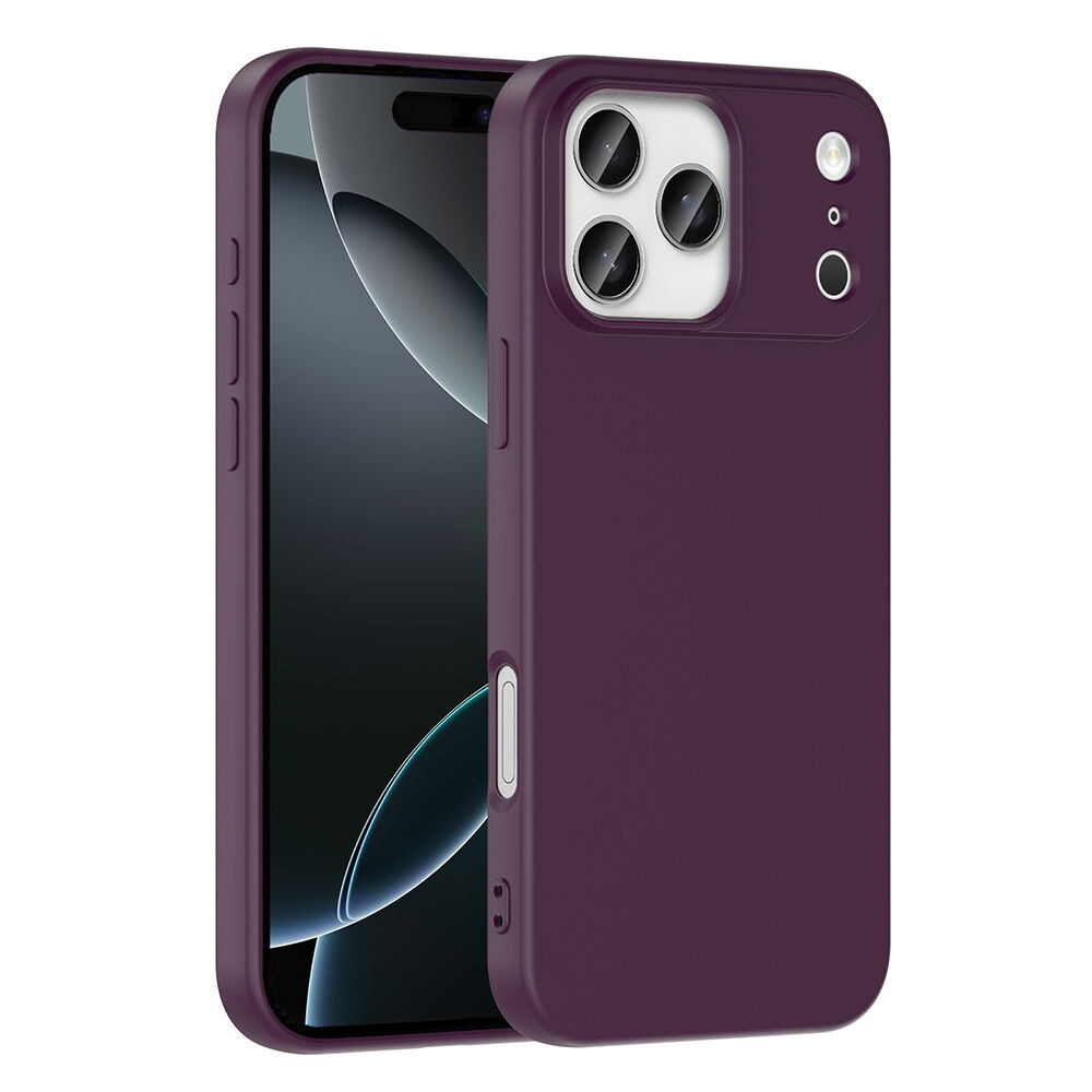 iPhone 17 Pro Max Kılıf Kamera Korumali Mara Lansman Kapak Koyu Mor