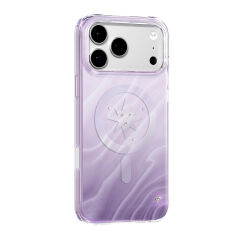 iPhone 18 Pro Max Kılıf Premium MagSafe Şarj Özellikli Orjinal Swaro Taşlı Rovix Sert PC Kapak