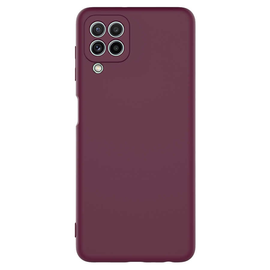 Samsung Galaxy A22 4G Kamera Korumali Mara Lansman Kapak Koyu Mor