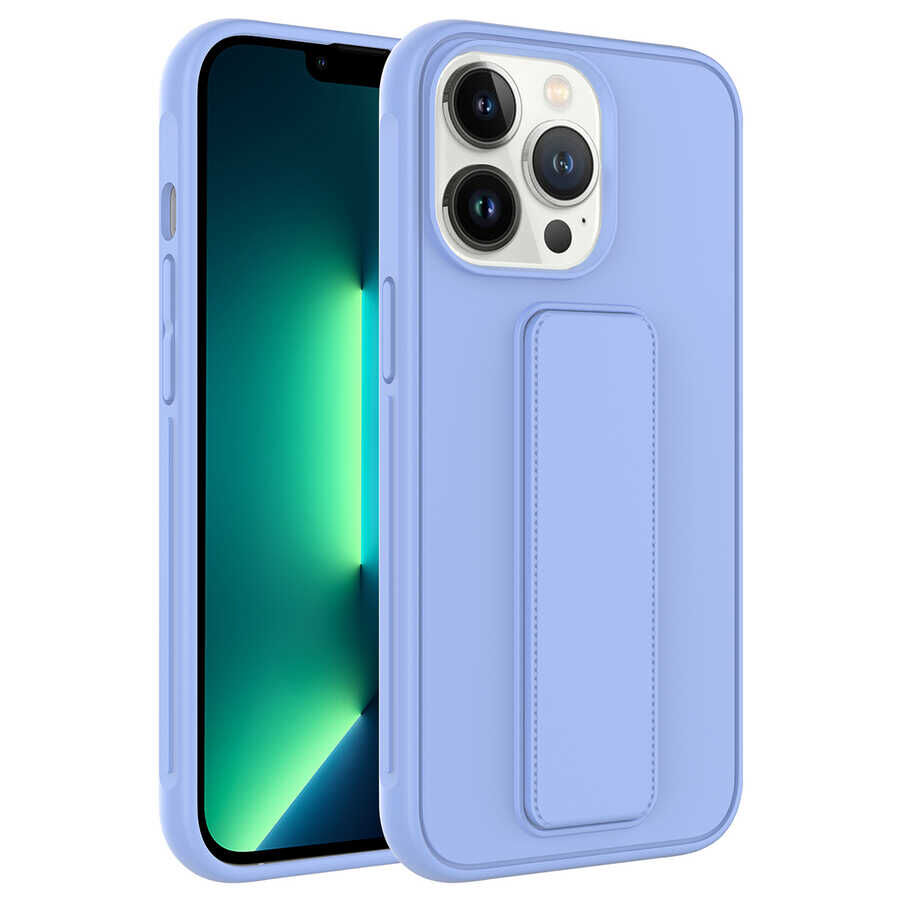 iPhone 14 Pro Kılıf Qstand Kapak Lila