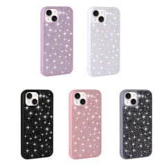 iPhone 15 Plus Kılıf Parlak Taşlı Tasarım Pırlanta Kapak