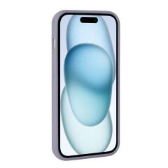 iPhone 15 Kılıf Parlak Taşlı Tasarım Pırlanta Kapak Gri