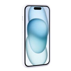 iPhone 15 Kılıf Parlak Taşlı Tasarım Pırlanta Kapak Gri