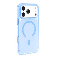 iPhone 17 Pro Max Kılıf Kablosuz Şarj Özellikli Şeffaf Kamera Çerçeveli Porto Kapak