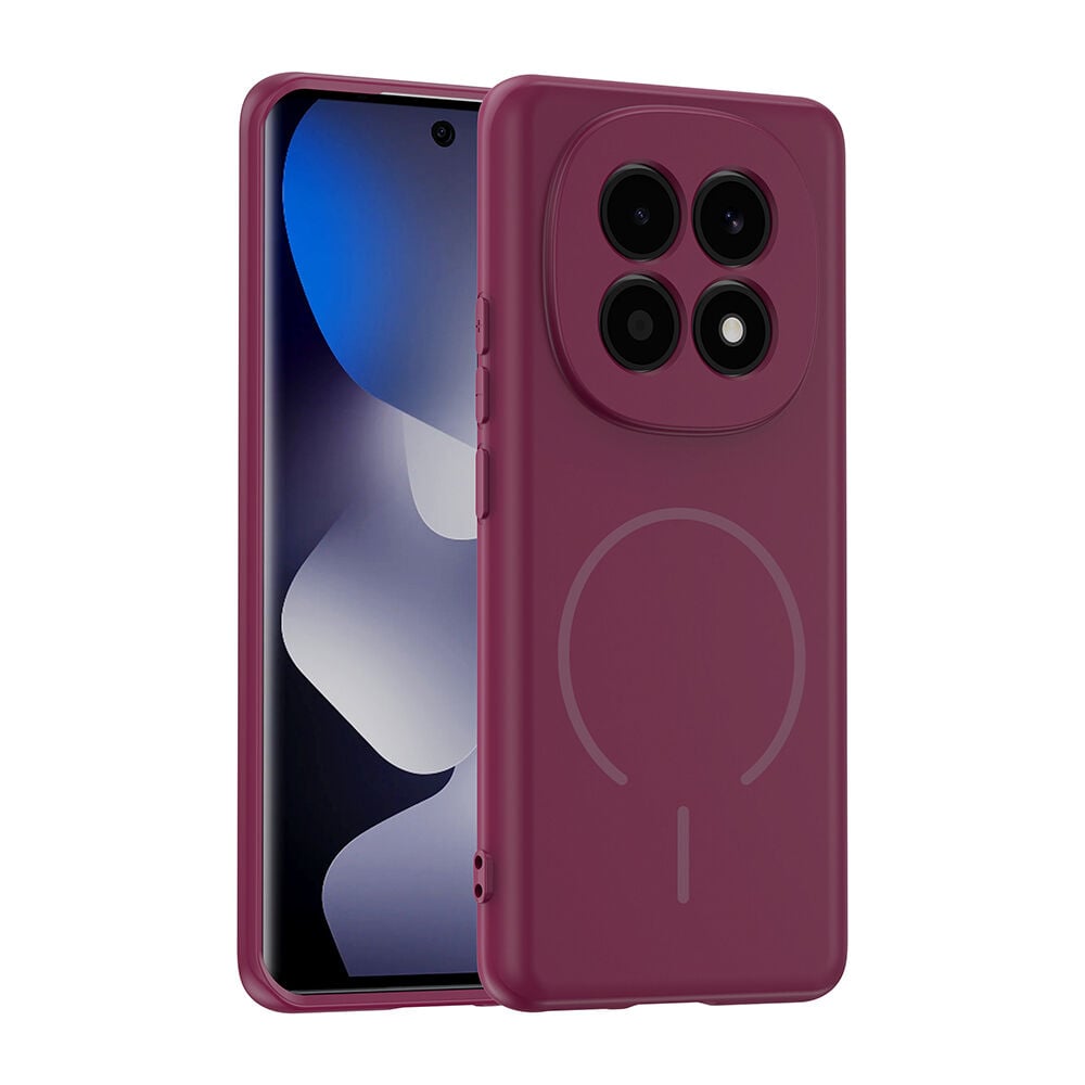 Xiaomi Redmi Note 15 Meta Lansman Magsafe Kamera Korumalı içi Kadife Yumuşak Renkli Süet Silikon Mürdüm