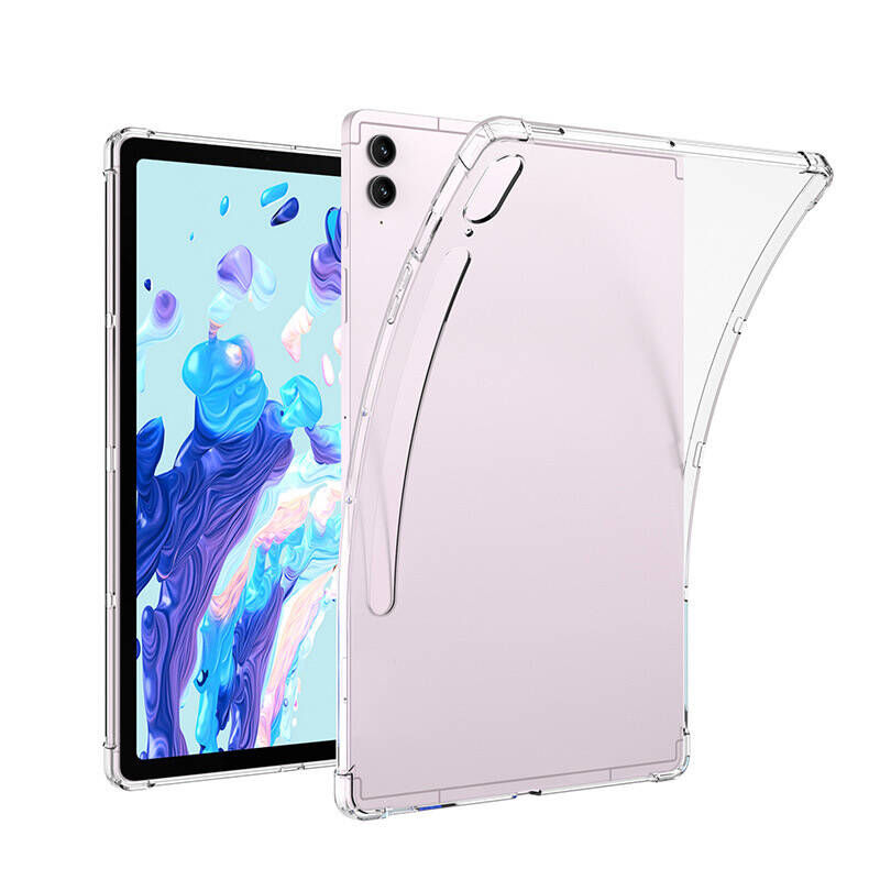 Samsung Galaxy Tab S8 Ultra Kılıf Tablet Nitro Anti Shock Darbe Emici Köşe Korumalı Şeffaf Silikon Kapak Renksiz