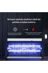 20W Elektrikli UV Sinek Öldürücü Lamba | Sivrisinek Kovucu | Sessiz Güçlü Haşere Kovucu | İç ve Dış Mekan Kullanımına Uygun 10W+10W