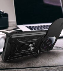 Xiaomi Mi 13 Ultra Kılıf Magnetik Standlı Kamera Korumalı Sürgülü Vega Kapak