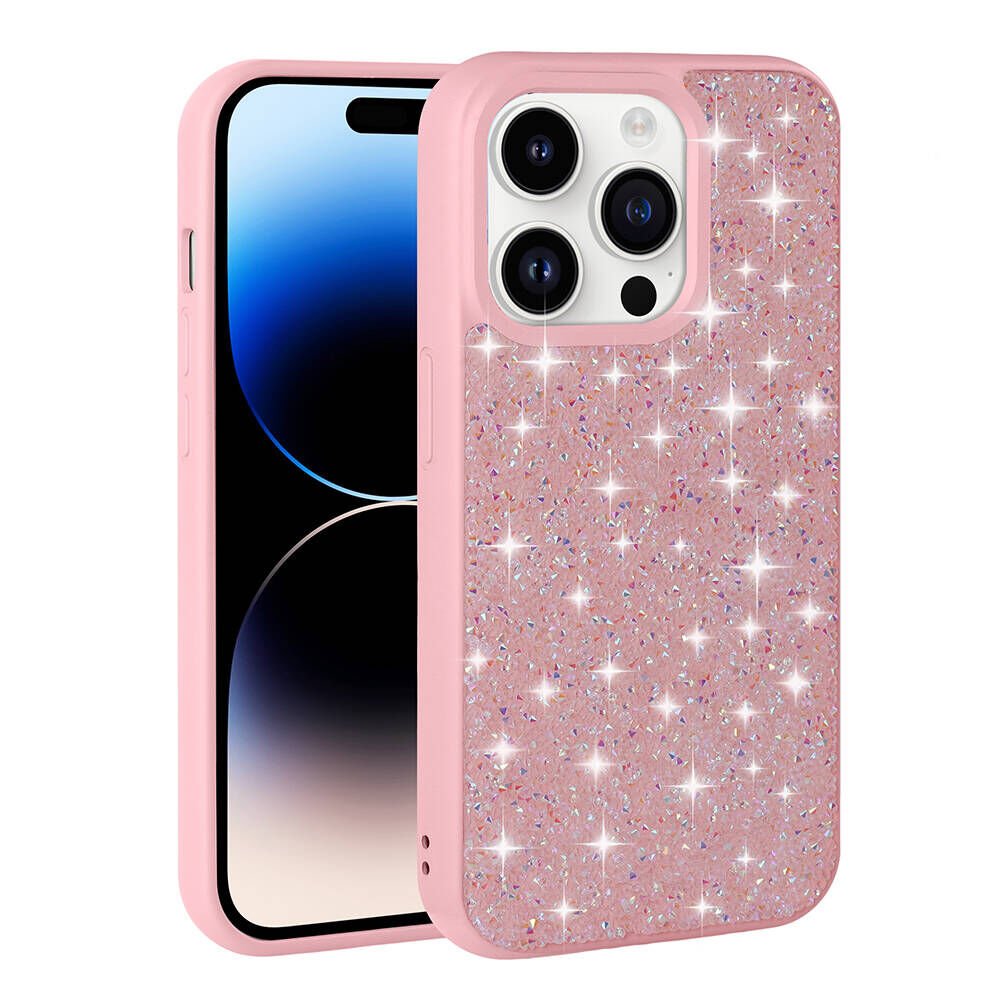 iPhone 14 Pro Max Kılıf Parlak Taşlı Tasarım Pırlanta Kapak