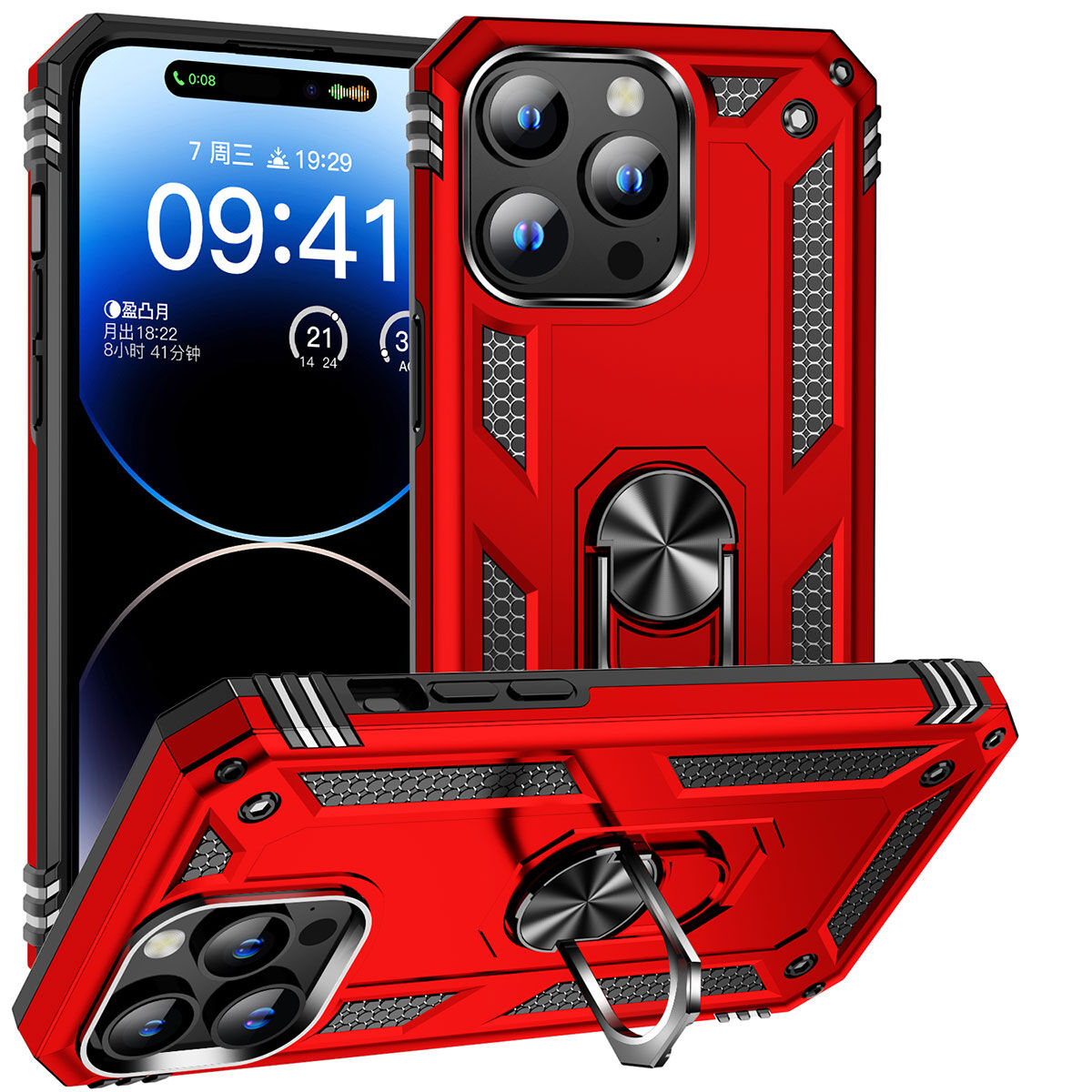 iPhone 15 Pro Max Kılıf Zore Vega Kapak Kılıf Kırmızı