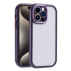 iPhone 15 Pro Max Kılıf Kamera Korumalı Renkli Kenar ve Çerçeve Tasarımlı Vitamin Kapak
