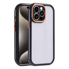 iPhone 15 Pro Max Kılıf Kamera Korumalı Renkli Kenar ve Çerçeve Tasarımlı Vitamin Kapak