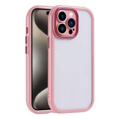 iPhone 15 Pro Max Kılıf Kamera Korumalı Renkli Kenar ve Çerçeve Tasarımlı Vitamin Kapak