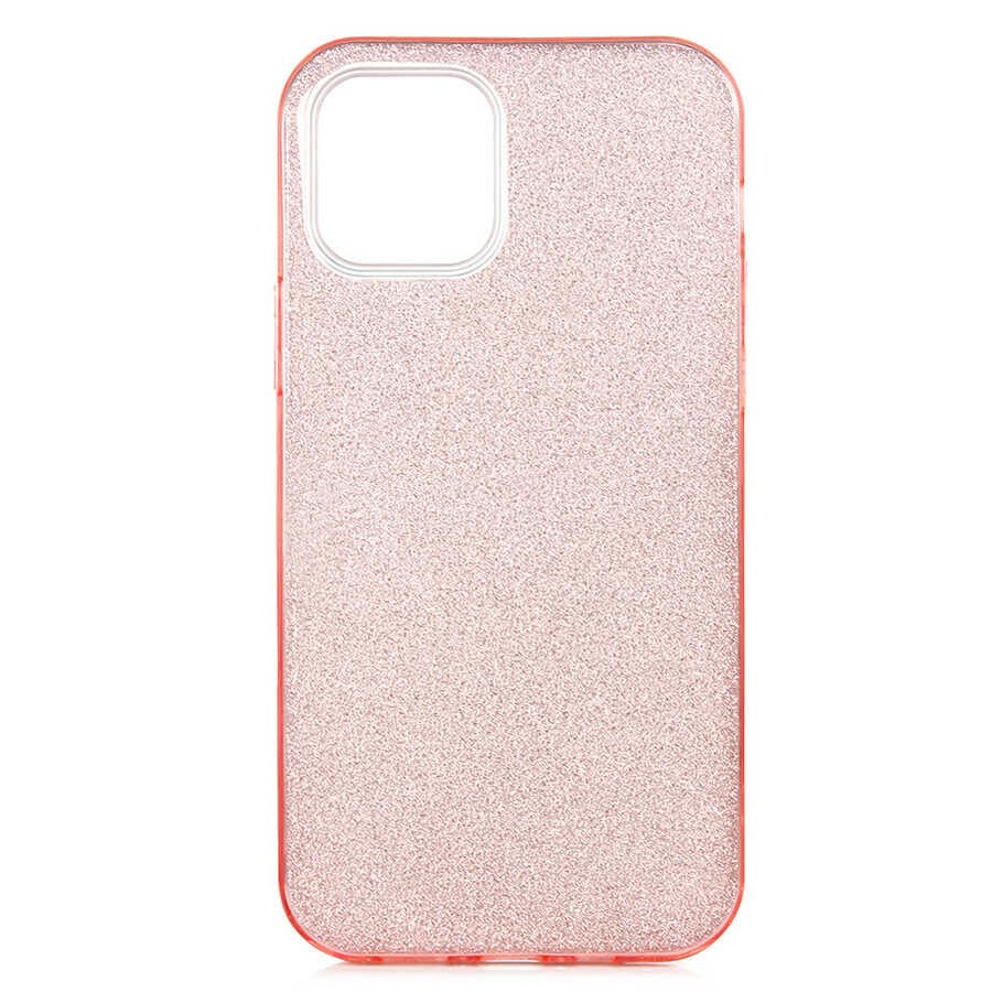 ÜiPhone 12 Pro Max Kılıf Shining Silikon Rose Gold