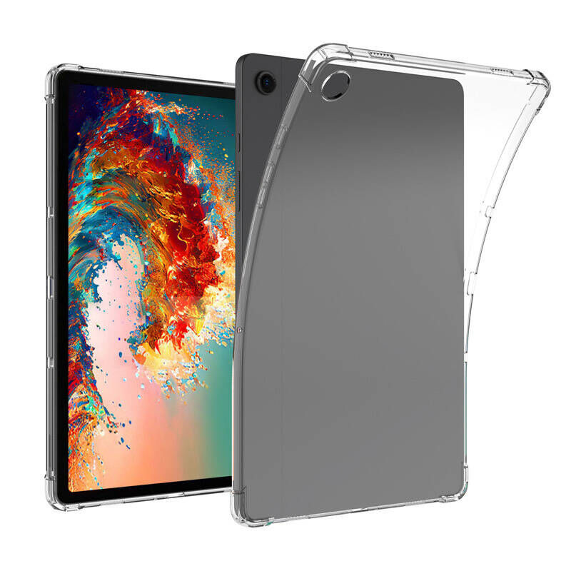 Samsung Galaxy Tab A9 Kılıf Tablet Nitro Anti Shock Darbe Emici Köşe Korumalı Şeffaf Silikon Kapak Renksiz