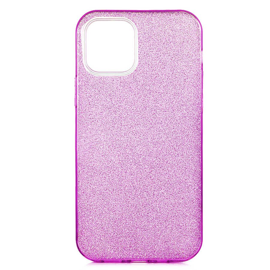 ÜiPhone 12 Pro Max Kılıf Shining Silikon Mor