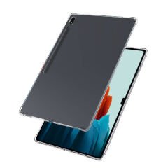 Samsung Galaxy Tab S8 Plus Kılıf Tablet Nitro Anti Shock Darbe Emici Köşe Korumalı Şeffaf Silikon Kapak Renksiz