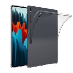 Samsung Galaxy Tab S8 Plus Kılıf Tablet Nitro Anti Shock Darbe Emici Köşe Korumalı Şeffaf Silikon Kapak Renksiz