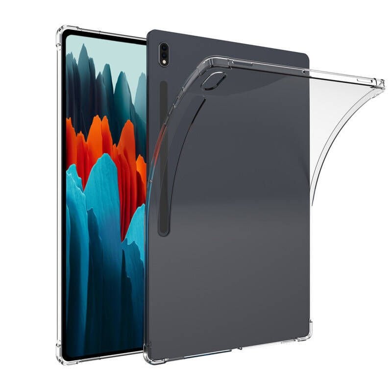 Samsung Galaxy Tab S8 Plus Kılıf Tablet Nitro Anti Shock Darbe Emici Köşe Korumalı Şeffaf Silikon Kapak Renksiz