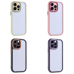 iPhone 15 Pro Kılıf Kamera Korumalı Renkli Kenar ve Çerçeve Tasarımlı Vitamin Kapak