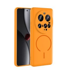 Xiaomi 15 Ultra Kılıf Meta Lansman M-Safe Kamera Korumalı içi Kadife Yumuşak Renkli Süet Silikon