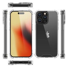 iPhone 15 Pro Kılıf Nitro Anti Shock Darbe Emici Köşe Korumalı Şeffaf Silikon Kapak