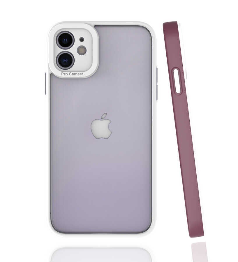 iPhone 11 Kılıf Mima Kapak Mürdüm