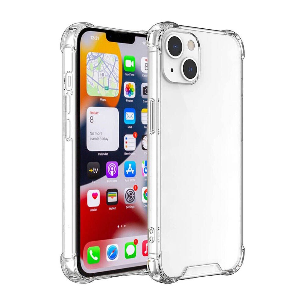 iPhone 15 Kılıf Nitro Anti Shock Darbe Emici Köşe Korumalı Şeffaf Silikon Kapak Renksiz