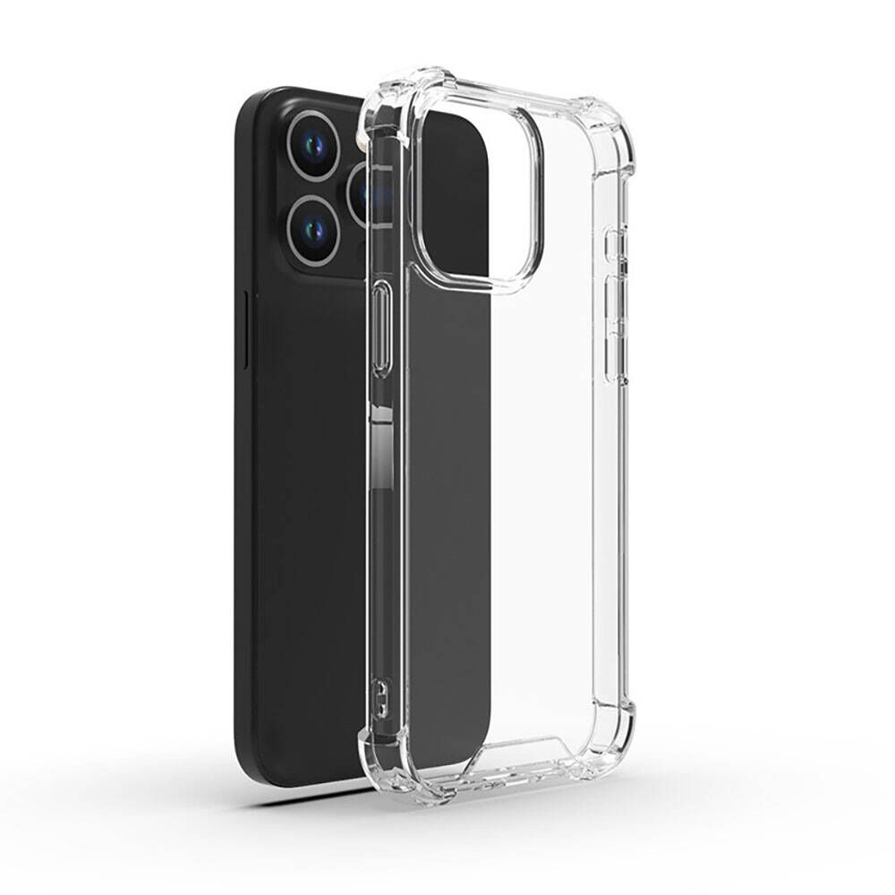 iPhone 15 Pro Max Kılıf Nitro Anti Shock Darbe Emici Köşe Korumalı Şeffaf Silikon Kapak Renksiz