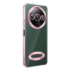 Xiaomi Redmi A3 4G 2024 Kılıf Kamera Korumalı Logo Gösteren Omega Kapak Gümüş