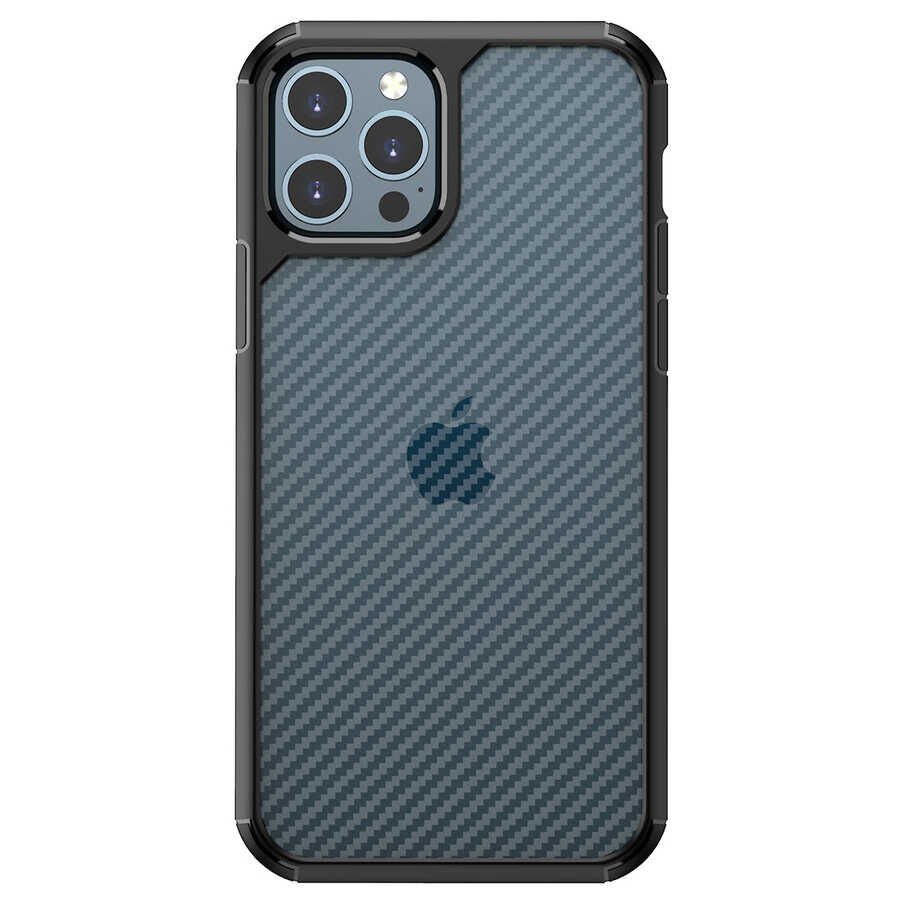 iPhone 12 Pro Kılıf İnoks Kapak Siyah