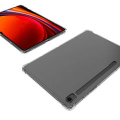 Samsung Galaxy Tab S9 FE Kılıf Nitro Anti Shock Darbe Emici Köşe Korumalı Şeffaf Silikon Kapak Renksiz