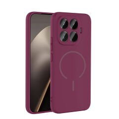 Xiaomi 15T Pro Kılıf Meta Lansman M-Safe Kamera Korumalı içi Kadife Yumuşak Renkli Süet Silikon