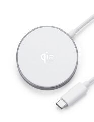 25W Qi2 Manyetik Hızlı Kablosuz Şarj Pedi - iPhone M-Safe & Android Uyumlu Örgü Kablolu Şarj Aleti