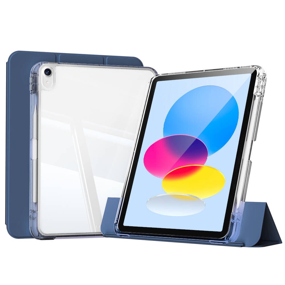 iPad 11.Nesil 2025 Kılıf Magnetik Ayrılabilen Airbagli Sliding Tablet Kılıfı Lacivert